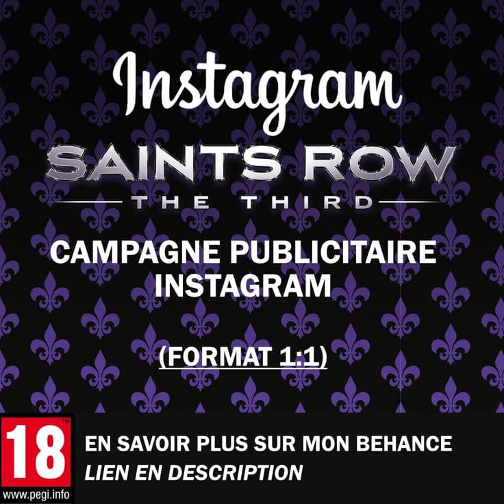 Saints Row: The Third — Campagne Instagram publicitaire